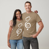 T-shirt Chat Kittyreble Clé de Musique Drôle de Chat Notes (Unisexe)