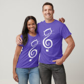 T-shirt Chat Kittyreble Clé de Musique Drôle de Chat Notes (Unisexe)