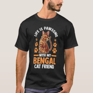 T-shirt Chat La vie de maman chat est géniale avec mon ch