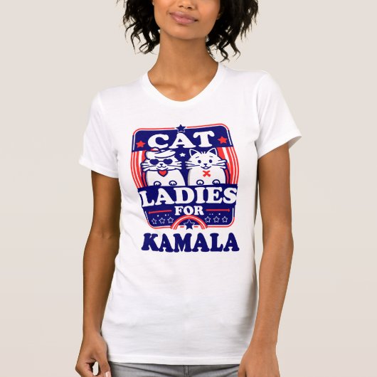 T-shirt Chat Ladies for Kamala Fun Fierce Design politique (Devant)