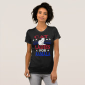 T-shirt Chat Ladies for Kamala Fun Fierce Design politique (Devant entier)