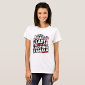 T-SHIRT CHAT LADIES POUR KAMALA (Devant entier)