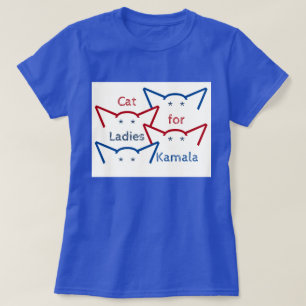 T-shirt Chat Ladies pour Kamala Harris Ears ASCII Art