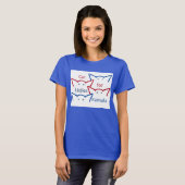 T-shirt Chat Ladies pour Kamala Harris Ears ASCII Art (Devant entier)