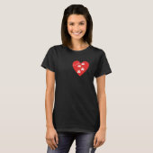 T-shirt Chat Lady Heart (Devant entier)