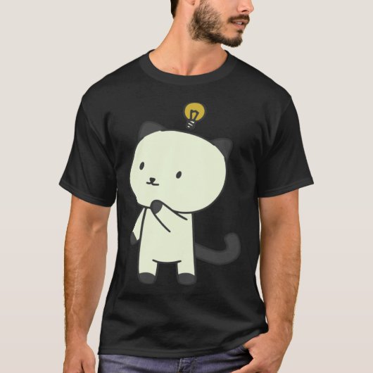 T-shirt chat lampe pensant (Devant)