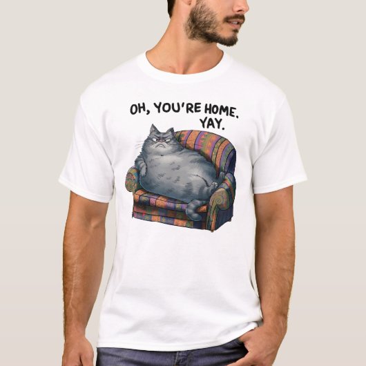 T-shirt Chat Lazy Hilarié (Devant)