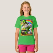 T-Shirt Chat Leprechaun de la Saint-Patrick pour a (Devant entier)