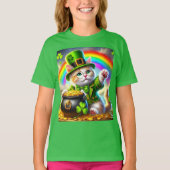 T-Shirt Chat Leprechaun de la Saint-Patrick pour a (Devant)