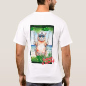T-shirt Chat "L'été arrive !" (Dos)