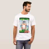 T-shirt Chat "L'été arrive !" (Devant entier)