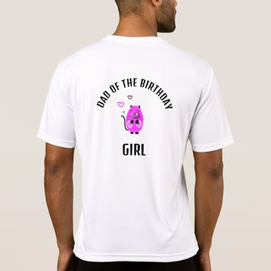 T-shirt Chat lilas mou (Dos)