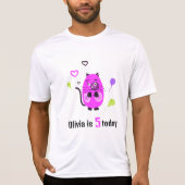 T-shirt Chat lilas mou (Devant)
