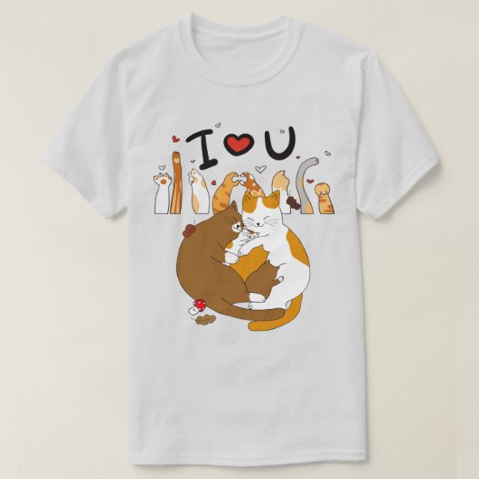 T-shirt Chat Love (Design devant)