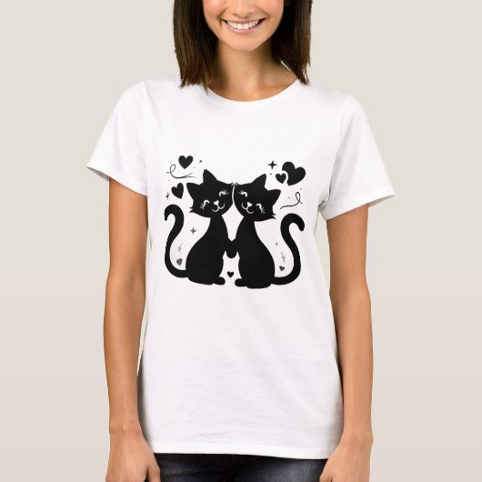 T-shirt Chat Love (femmes) (Devant)
