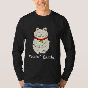 T-shirt Chat Lucky Feelin' Lucky Maneki Neko