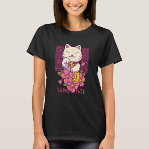 T-shirt Chat Lucky Lucky japonais mignon Maneki Neko Bon
