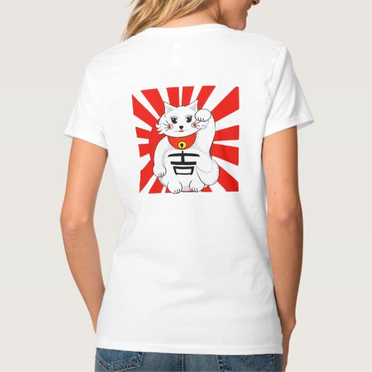 T-shirt Chat Lucky - Maneki Neko - Beckoning (Dos)