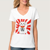 T-shirt Chat Lucky - Maneki Neko - Beckoning (Devant)