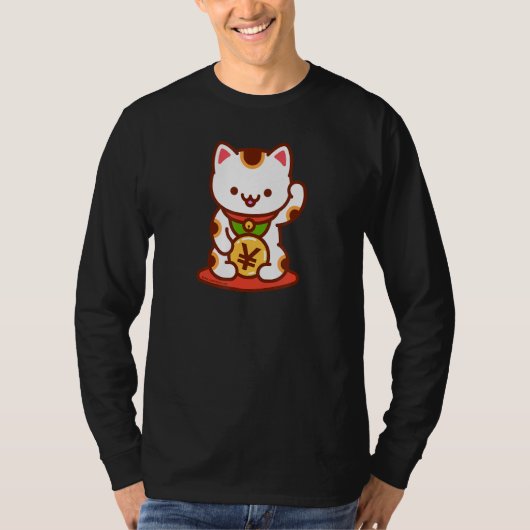 T-shirt Chat Lucky MANEKI-NEKO - Yen japonais (Devant)