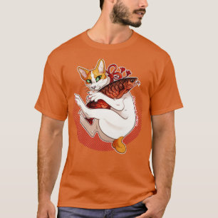 T-shirt Chat Lucky Orange