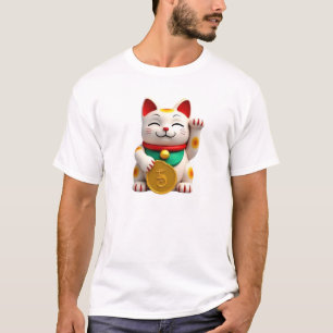 T-Shirt Chat Lucky Symbole de Fortune et de Pros