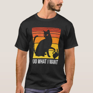 T-shirt Chat Lunatique Fais Ce Que Je Veux