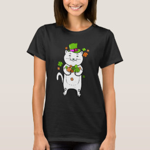 T-shirt Chat Lutin Chat Trèfle St Fête de Patrick
