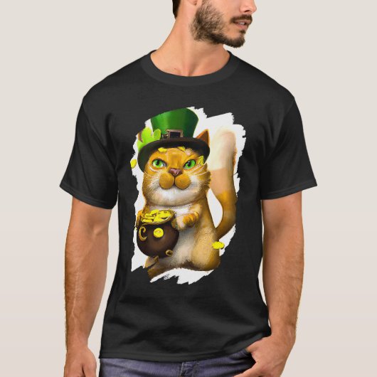 T-shirt Chat Lutin Saint Patrick Kitten Chats 6 (Devant)