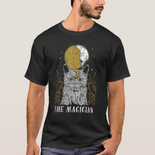 T-shirt Chat magicien Lune Carte Tarot Païen Goblincore Go