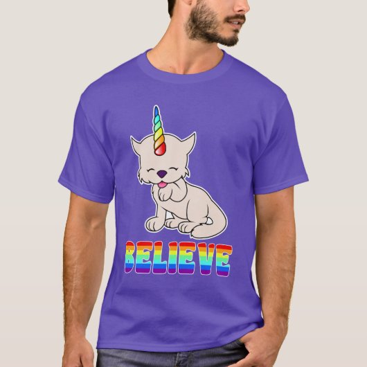 T-shirt Chat magique = Kittycorn de licorne (Devant)