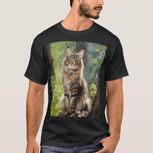T-shirt chat Maine Coon (Devant)