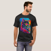 T-shirt Chat Maine Coon Été (Devant entier)