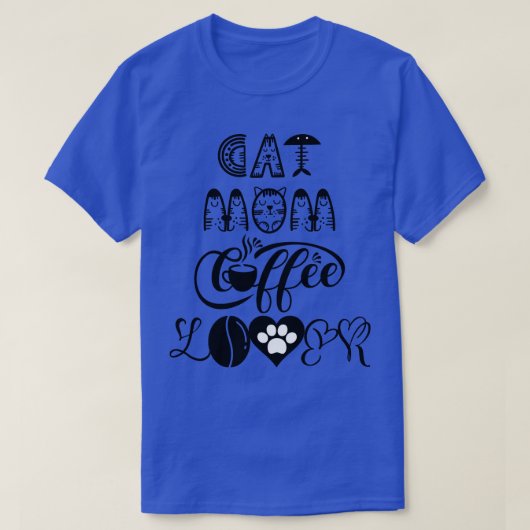 T-shirt Chat maman amateur de café Cat Design 15 (Design devant)