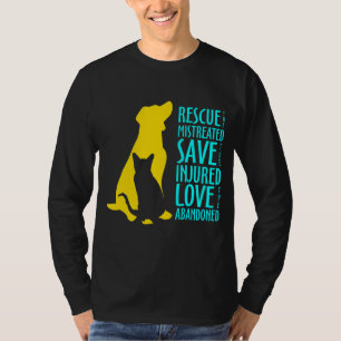 T-shirt Chat Maman Animaux Secourus Animal Rescue Save Cha