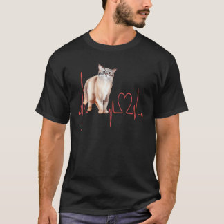 T-shirt Chat Maman Australian Mist Rythme Cardiaque Drôle