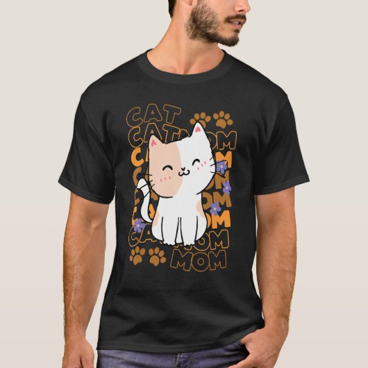 T-shirt Chat Maman Cute Chat Pâtes Chat Kitten Adoption Pa (Devant)