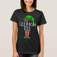Chat Maman Elf Matching Famille Cadeau de Noël Mam