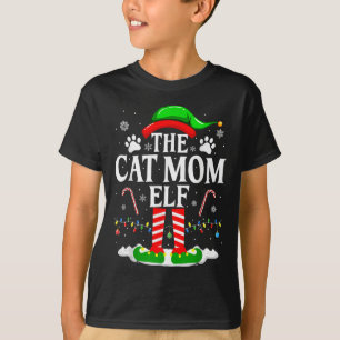 T-shirt Chat Maman Elf Xmas Drôle Chats Amoureux Noël Ca