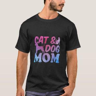 T-shirt Chat Maman et Chien Mama Cute Chat et Chien Maman