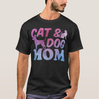 T-shirt Chat maman et chien maman mignonne Amoureux des ch