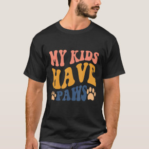 T-shirt Chat Maman Super Mama Lettre Mes Enfants Ont Des P