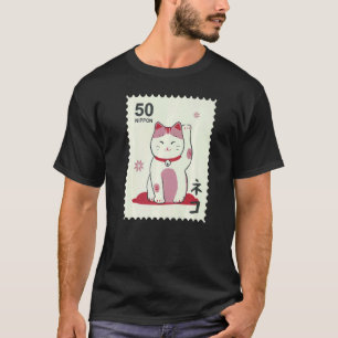 T-shirt Chat maneki neko Japon Graphique Traditionnel Japo