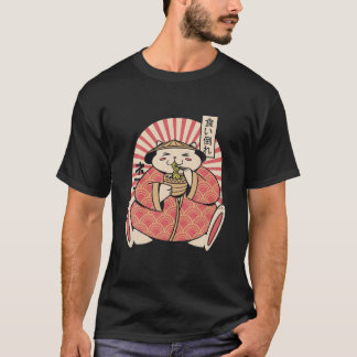 T-shirt Chat Manger Ramen nouilles Cute Kawaii - Drôle Cha