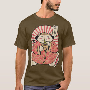 T-shirt Chat Manger Ramen nouilles savoureux Japonais