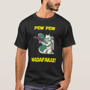 T-shirt Chat Manx Madafakas Astronaute Spatial 1