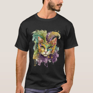 T-shirt Chat Mardi Gras Joyeux Mardi Gras Carnaval Chat M