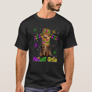T-shirt Chat Mardi Gras Mignon Masque de Carnaval Chat Mai