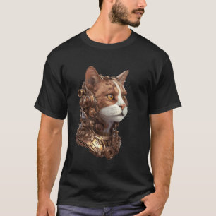 T-shirt Chat mécanique Steampunk Kitten Robot Félin Miaou 