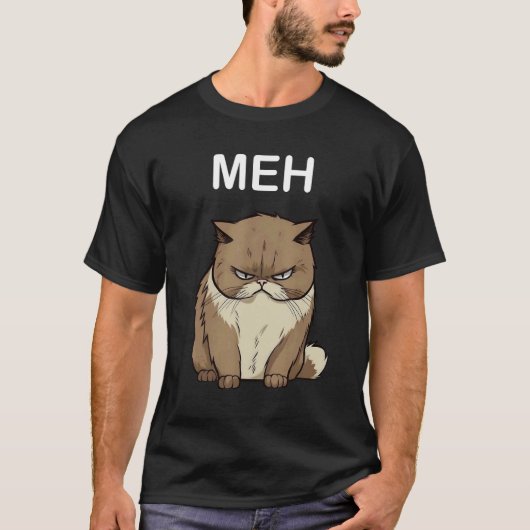 T-shirt Chat meh Ca pour Chat PapaMaman (Devant)